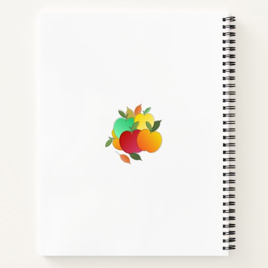 Äpfel und Blätter Notizblock (Rückseite)