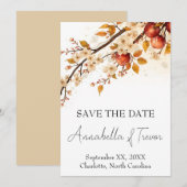 Äpfel und Blüten Herbsthochzeit Save The Date (Vorne/Hinten)