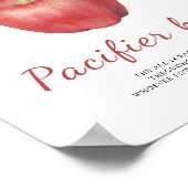 Apfel und Bogen - Schnuller Jagd Kinderduschenspie Poster (Ecke)