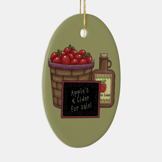 Äpfel und Cider Kitchen Ornament (Rechts)