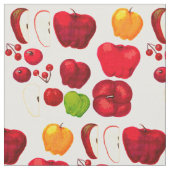 Äpfel und Cranberries Stoff (Nahaufnahme)