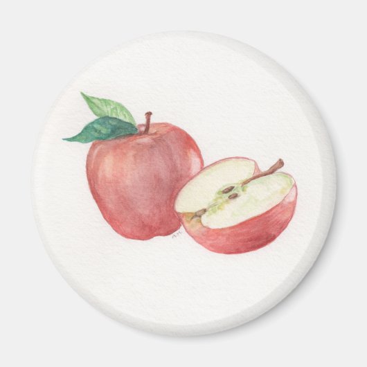 Apfel und eine Hälfte Magnet (Vorne)