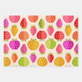 Äpfel und Erdbeeren aus der Mitte des Jahrhunderts Geschenkpapier Set (Vorderseite 2)