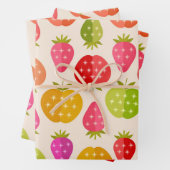 Äpfel und Erdbeeren aus der Mitte des Jahrhunderts Geschenkpapier Set (Beispiel)