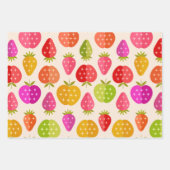 Äpfel und Erdbeeren aus der Mitte des Jahrhunderts Geschenkpapier Set (Vorderseite)