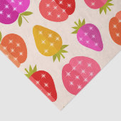 Äpfel und Erdbeeren aus der Mitte des Jahrhunderts Seidenpapier (Detail)