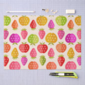 Äpfel und Erdbeeren aus der Mitte des Jahrhunderts Seidenpapier (Handwerk)