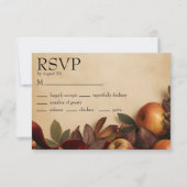 Äpfel und Feigen Rustikale Herbsthochzeit RSVP Karte (Vorderseite)