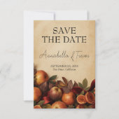 Äpfel und Feigen Rustikale Herbsthochzeit Save The Date (Vorderseite)