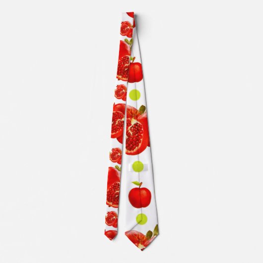 Äpfel und Granatapfel Krawatte (Rückseite)