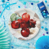Äpfel und grünes Glas Pappteller (Party)