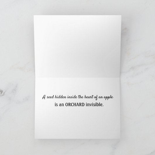 Apfel- und Halbfarbenbedruckkarte Karte (Innenseite)