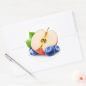 Apfel und Heidelbeeren Runder Aufkleber (Umschlag)