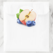 Apfel und Heidelbeeren Runder Aufkleber (Tasche)