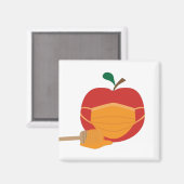 Apfel und Honig mit Orange-Gesichtsmaske Magnet (Vorderseite/Rückseite)