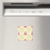 Äpfel und Kirschen mit grünen Scrollmagneten Magnet (In Situ (Geschirrspüler))