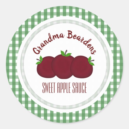 Äpfel und kontrollierte Personalisierte Etiketten Runder Aufkleber (Vorderseite)