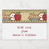 Äpfel und Kuchen Lebensmitteletikett (Einzelnes Label)