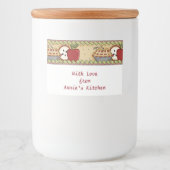 Äpfel und Kuchen Lebensmitteletikett (Vorderseite)