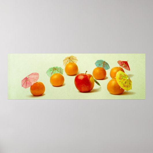 Apfel und Mandarinen - Exotic Fruit Panorama Poster (Vorne)