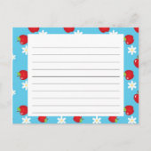 Äpfel und Milchrezeptkarte Postkarte (Vorderseite)