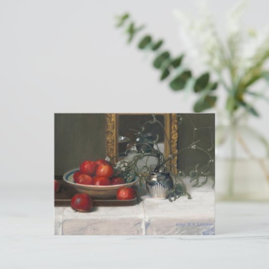 Äpfel und Mistletoe | Lucie R. A. Laridon Postkarte (Stehend Vorderseite)