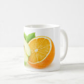 Apfel und Orange Kaffeetasse (VorderseiteRechts)