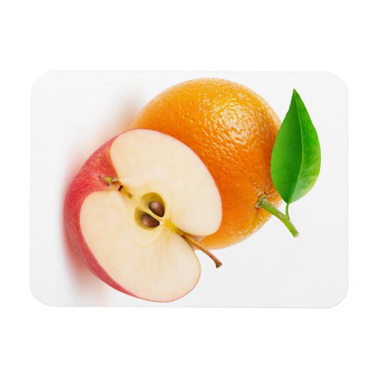 Apfel und Orange Magnet (Horizontal)