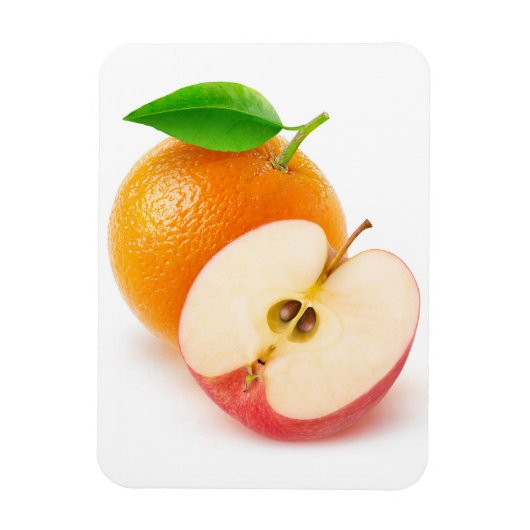 Apfel und Orange Magnet (Vertikal)