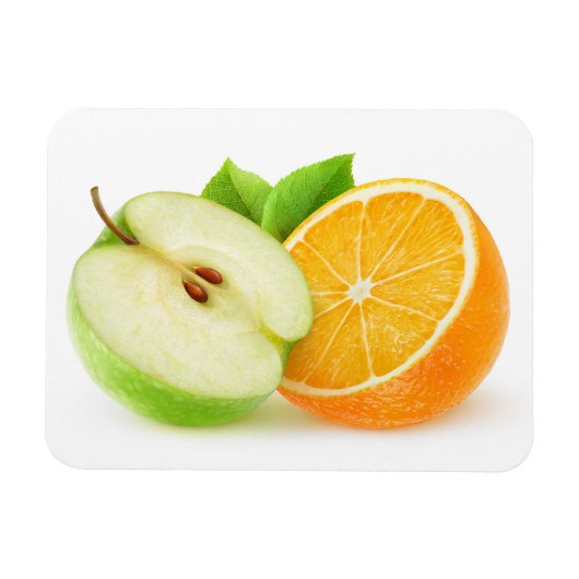 Apfel und Orange Magnet (Horizontal)
