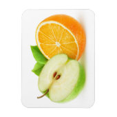 Apfel und Orange Magnet (Vertikal)
