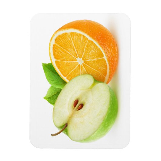 Apfel und Orange Magnet (Vertikal)