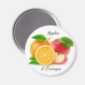 Äpfel und Orangen Magnet (Vorderseite/Rückseite)