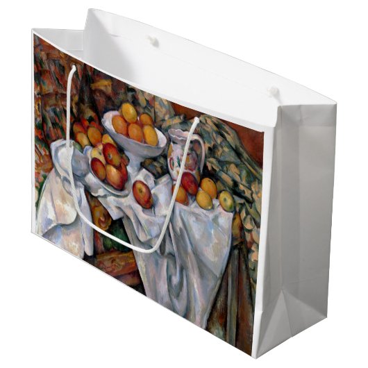 Äpfel und Orangen, Paul Cezanne, 1895-1900 Große Geschenktüte (Vorderseite Schrägansicht)
