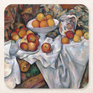 Äpfel und Orangen, Paul Cezanne, 1895-1900 Rechteckiger Pappuntersetzer