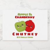 Apfel- und Preiselbeerchutney Lebensmitteletikett (Einzelnes Label)