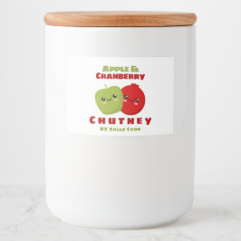 Apfel- und Preiselbeerchutney Lebensmitteletikett