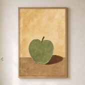Apfel und sein Schatten Wasserfarbenposter Poster