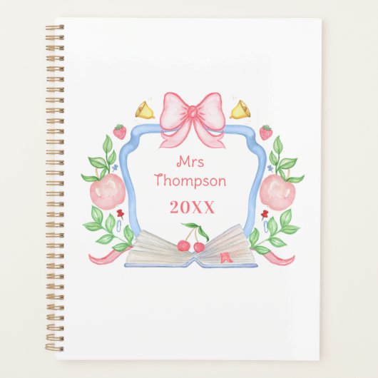 Äpfel und Wappen der Buchschule | Lehrer Planer (Vorderseite)