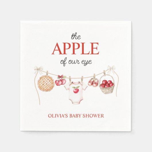 Apfel unserer Augapfel-Harvest-Fall-Baby-Dusche Serviette (Vorderseite)