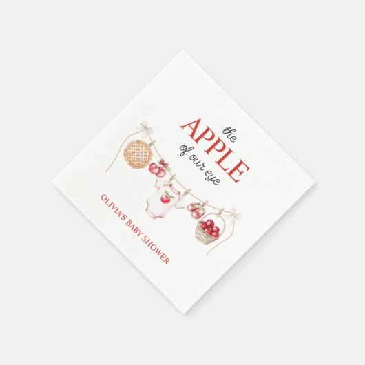 Apfel unserer Augapfel-Harvest-Fall-Baby-Dusche Serviette (Ecke)