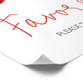 Apfel unserer Augen Baby-Duschfavors Poster (Ecke)