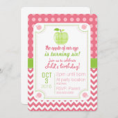 Apfel unserer Augen Einladung zum Geburtstag (Vorne/Hinten)