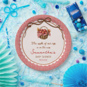 Apfel Unserer Augen Fall Baby Shower rote Gingham Pappteller (Party)