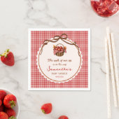 Apfel Unserer Augen Fall Baby Shower rote Gingham Serviette (Beispiel)