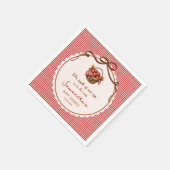 Apfel Unserer Augen Fall Baby Shower rote Gingham Serviette (Ecke)