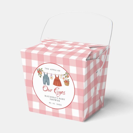 Apfel unserer Augen Fruit Fall Babydusche danke Geschenkschachtel (Vorderseite)