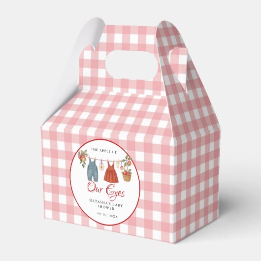 Apfel unserer Augen Fruit Fall Babydusche danke Geschenkschachtel (Vorderseite)