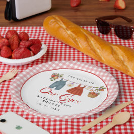 Apfel unserer Augen Fruit Fall Babydusche danke Pappteller