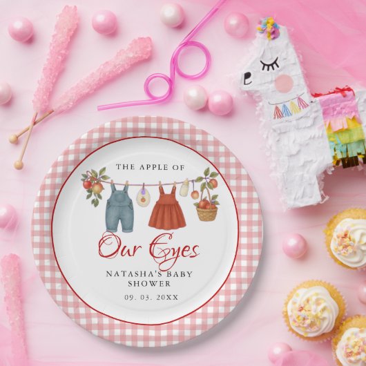 Apfel unserer Augen Fruit Fall Babydusche danke Pappteller (Party)